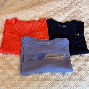 Under Armour Women's Tees - Coral, Purple, and Navy